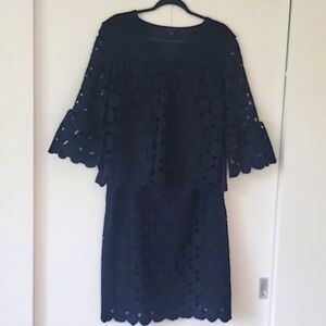 Ann Taylor. Woman. Midnight Blue. 2 piece suit. (top M / skirt 10).